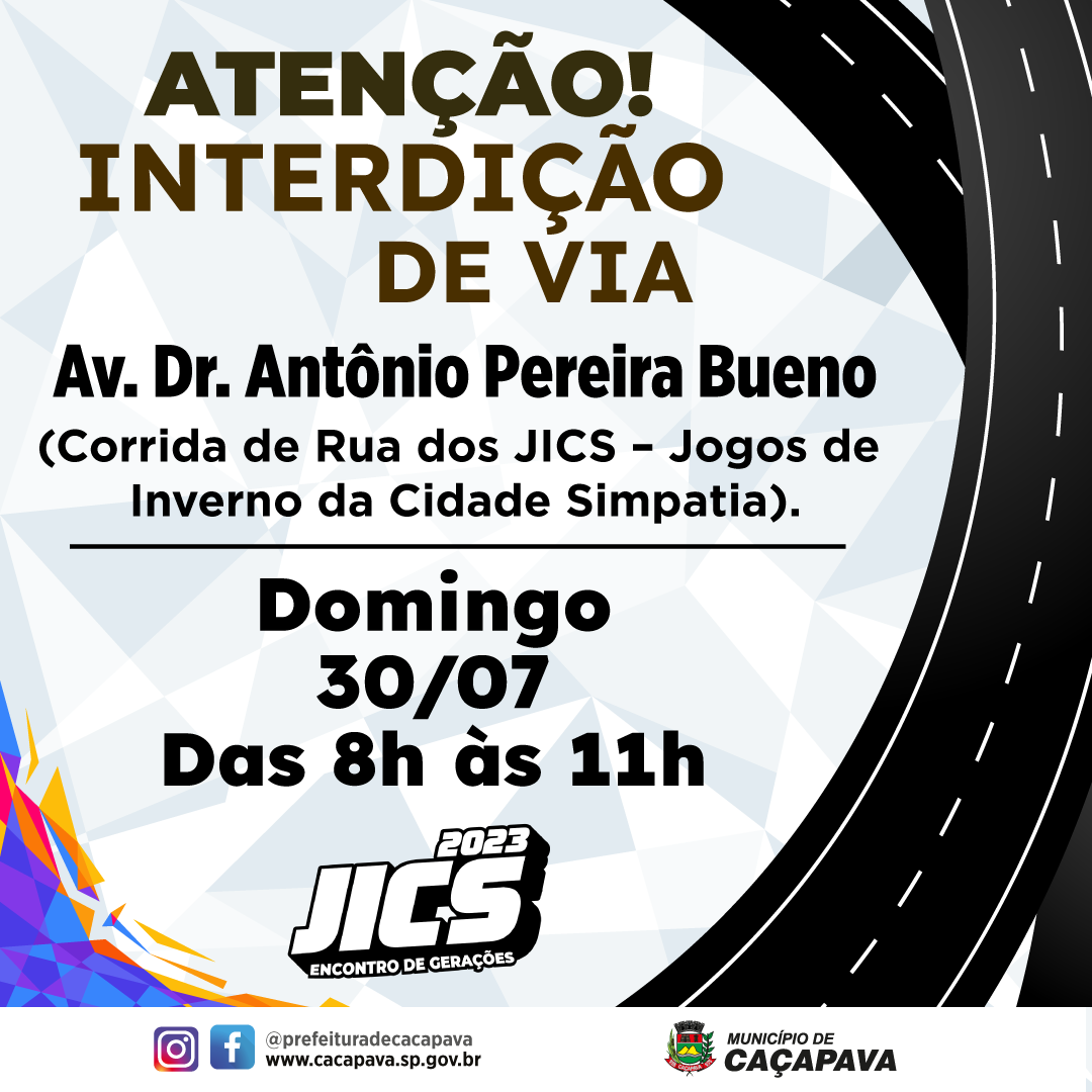 Corrida de Rua dos JICS interdita Av. Dr. Antônio Pereira Bueno neste domingo (30)