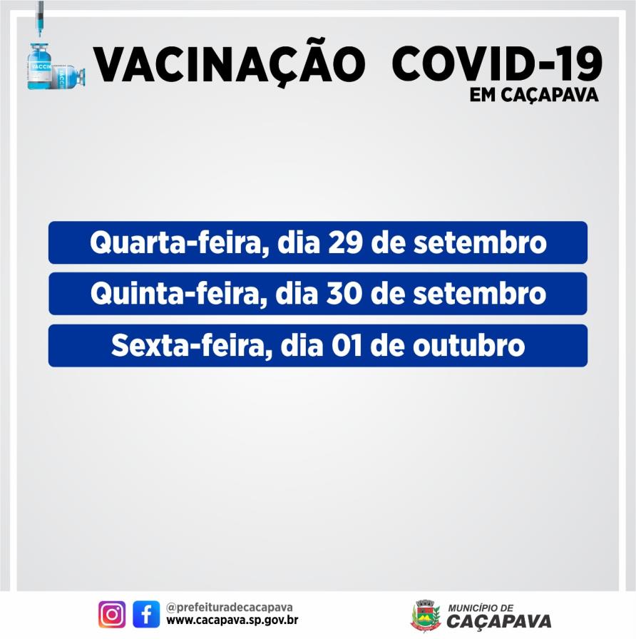 Estratégia de vacinação contra a Covid de 29 de setembro a 1º de outubro