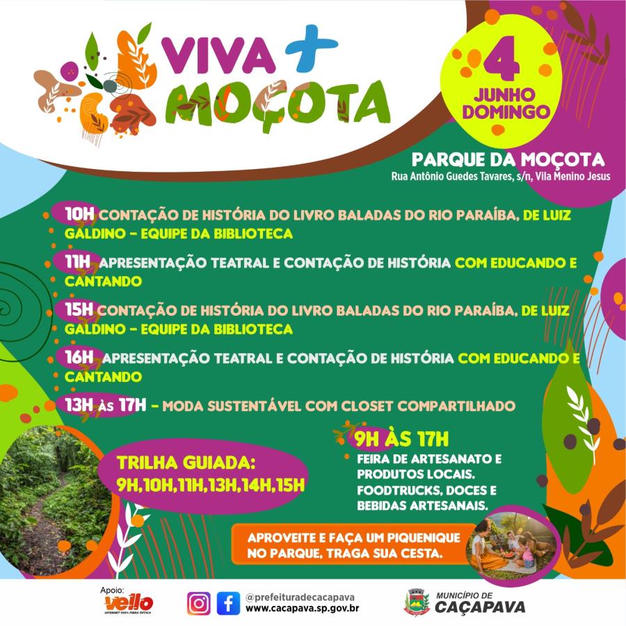 Parque Ecológico da Moçota recebe nova edição do projeto Viva + Moçota neste domingo (4)