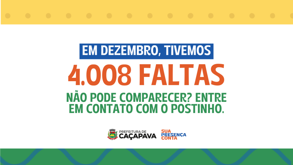 Saúde reforça importância de comparecimento às consultas após registrar mais de 4 mil faltas no último mês