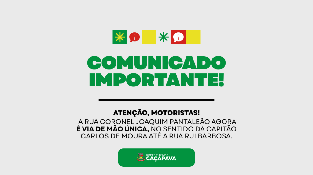 Rua Coronel Joaquim Pantaleão passa a ter sentido único