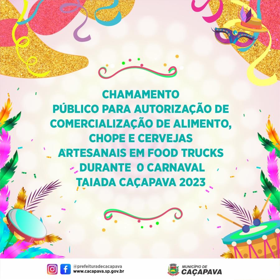 Publicado edital para comercialização de alimentos e bebidas artesanais, na Praça da Bandeira, durante Carnaval Taiada 2023