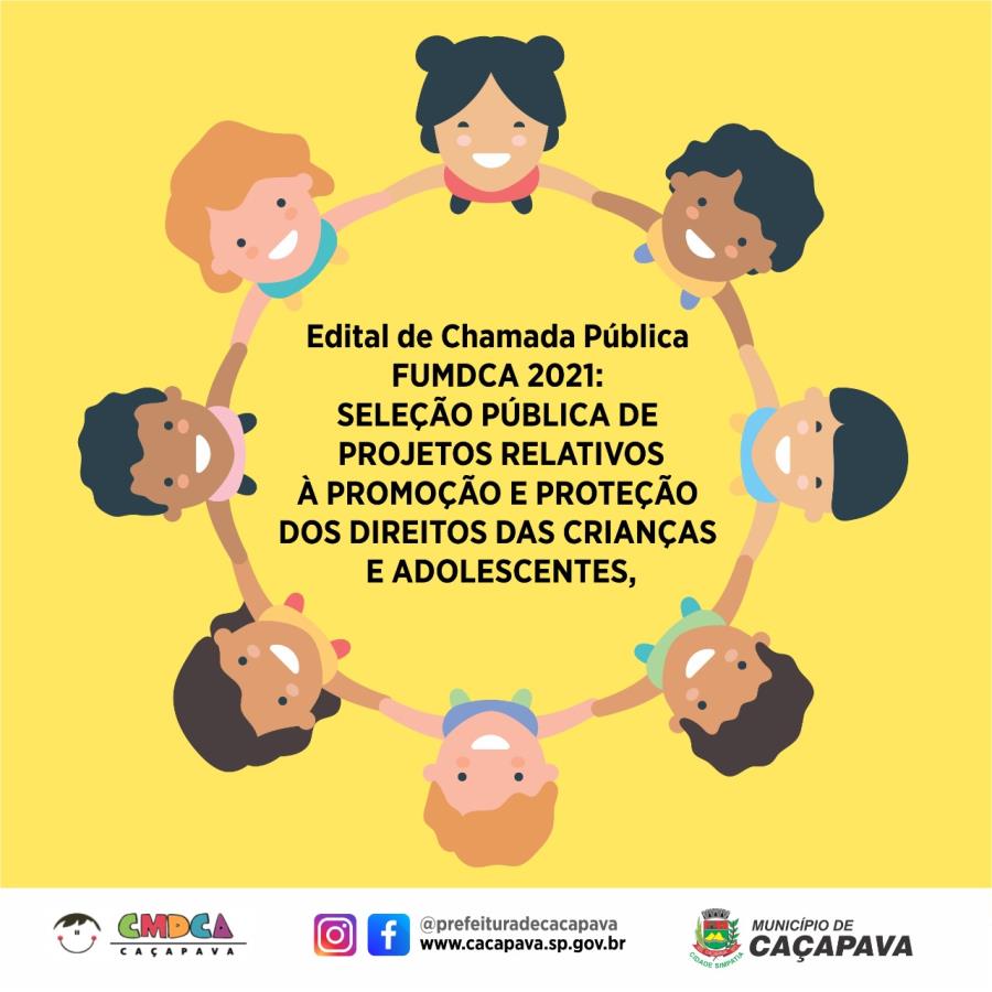 CMDCA de Caçapava lança edital público para seleção de projetos em defesa dos direitos de crianças e adolescentes