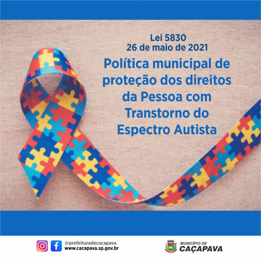 Instituída lei que estabelece a política municipal de proteção dos direitos da Pessoa com Transtorno do Espectro Autista