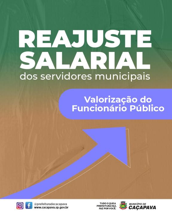 Prefeitura de Caçapava reajusta salário dos servidores públicos em 5%