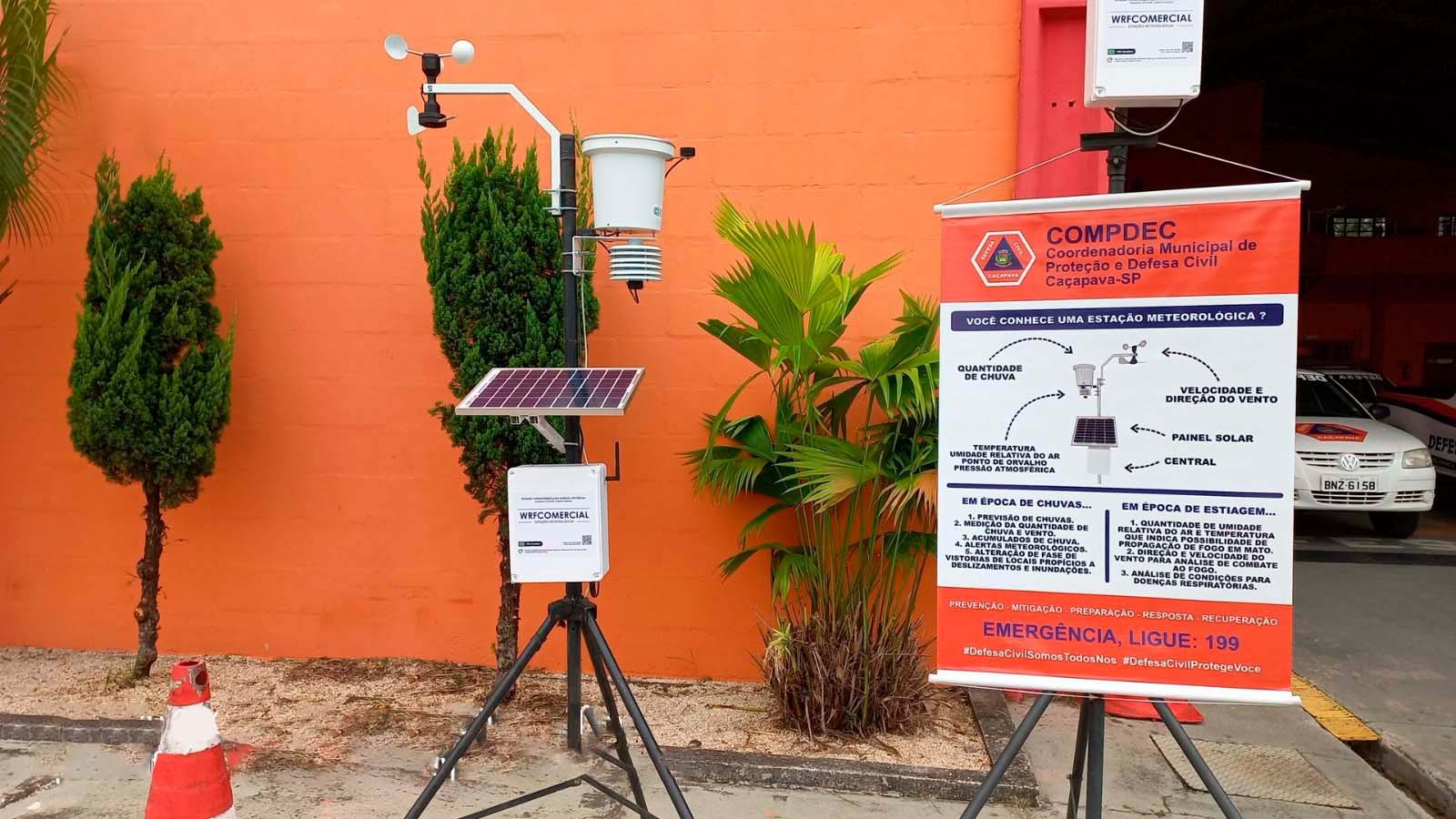Caçapava recebe primeiras estações meteorológicas para monitorar as condições climáticas locais