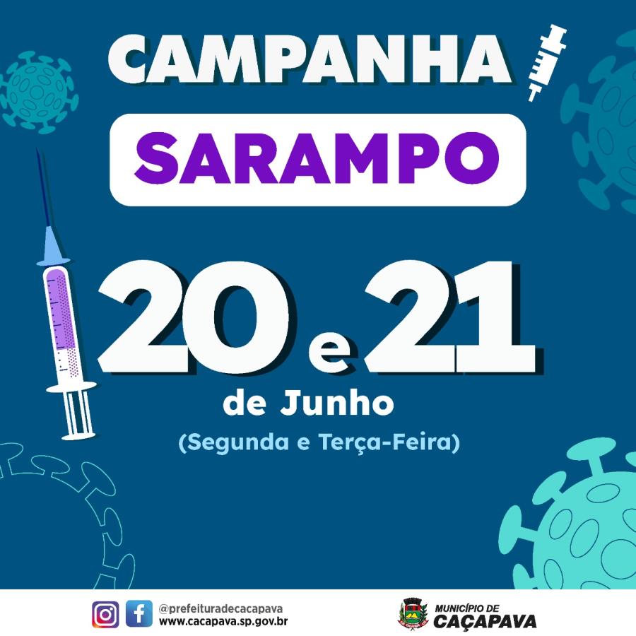 Campanha contra o sarampo continua nos dias 20 e 21 de junho