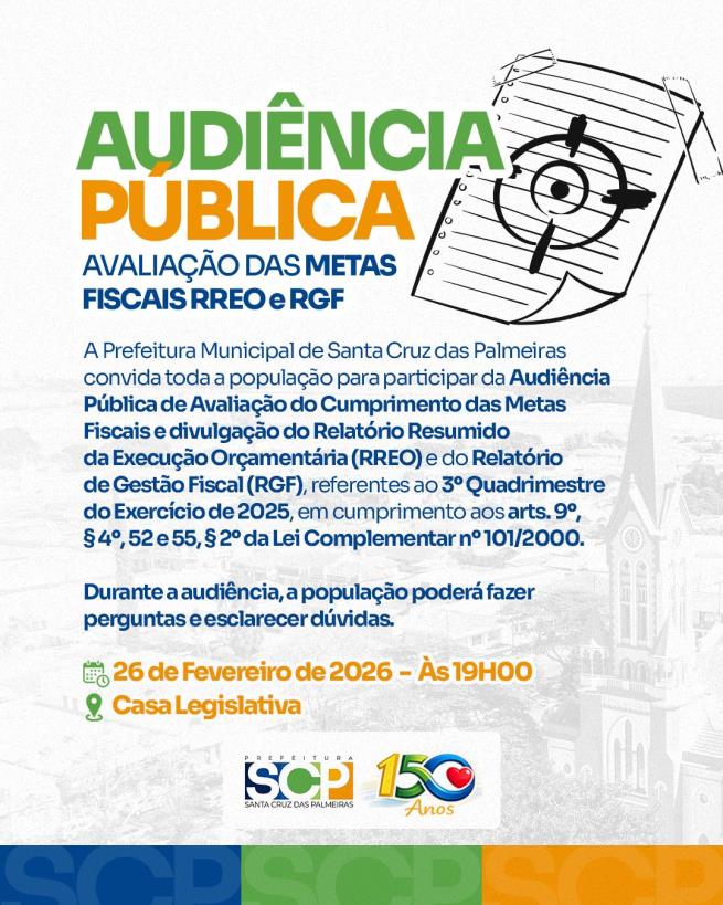 🏛️📊 AUDIÊNCIAS PÚBLICAS – PARTICIPE E ACOMPANHE A GESTÃO!