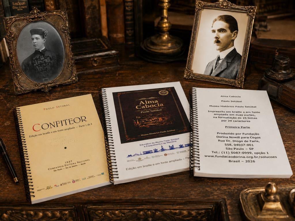 OBRAS DE PAULO SETÚBAL GANHAM VERSÕES EM BRAILLE, FONTE AMPLIADA E AUDIOLIVRO