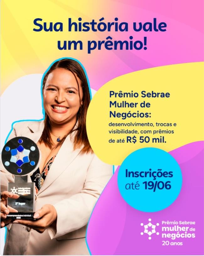 💜 PRÊMIO SEBRAE MULHER DE NEGÓCIOS 2026