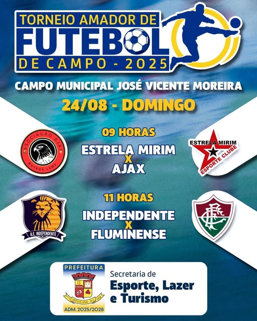 TORNEIO DE FUTEBOL DE CAMPO AMADOR 2025 - SEGUNDA RODADA