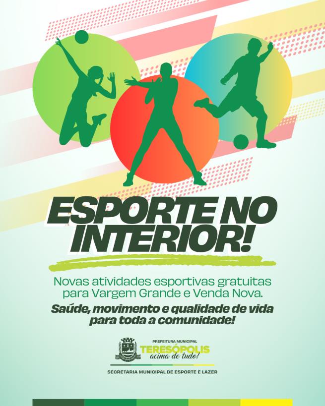 SMEL leva novas atividades esportivas gratuitas para Vargem Grande e Venda Nova, no interior