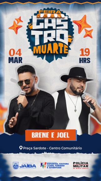 FEIRA GASTRÔMUARTE EM JAÍBA, NESTA QUARTA-FEIRA(04/03) - SECRETARIA DE ESPORTES, CULTURA, LAZER, EVENTOS, TURISMO E DA JUVENTUDE