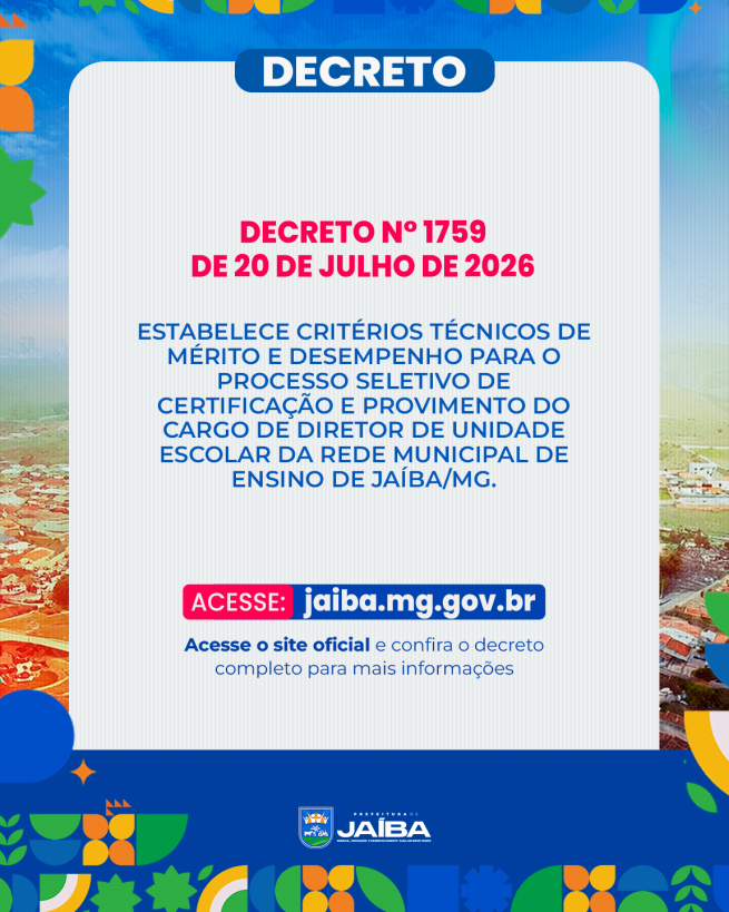 Decreto nº 1759, de 20 de julho de 2026