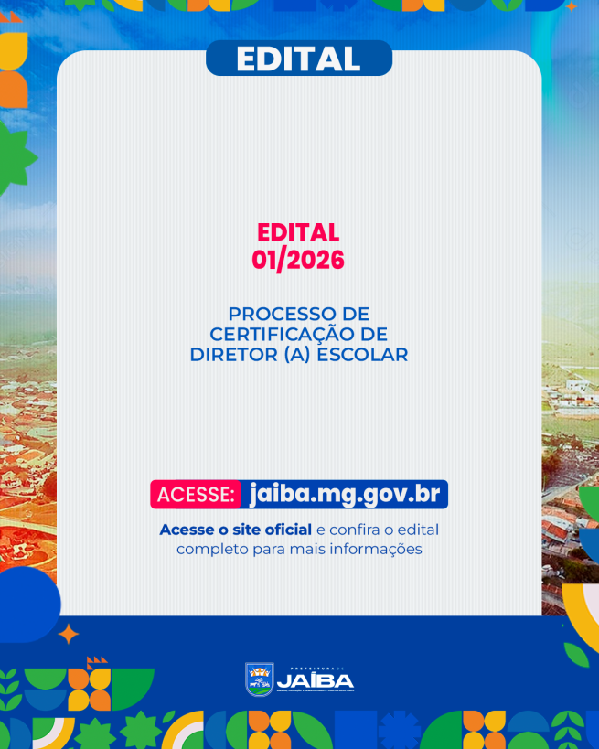 Edital 01/2026 - Processo de Certificação de Diretor(a) Escolar
