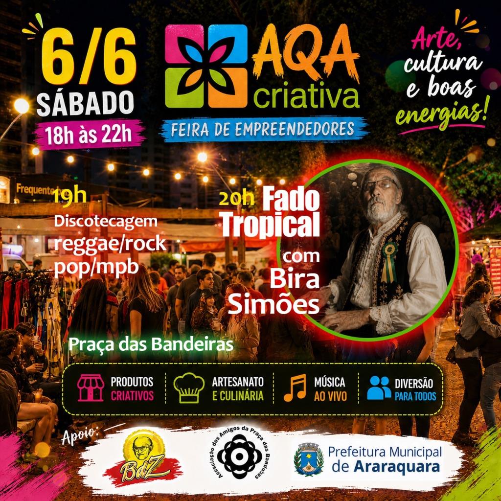 Fado tropical e discotecagem agitam Praça das Bandeiras no sábado (6)