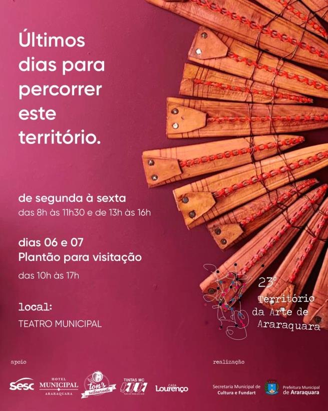 “Território Aberto”, no final de semana, marca o encerramento da 23ª edição do Território da Arte de Araraquara