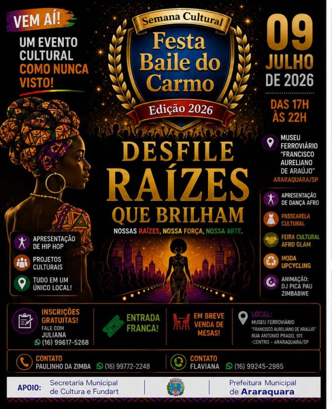 Desfile “Raízes que Brilham” da Semana Cultural Baile do Carmo está de volta depois de 15 anos