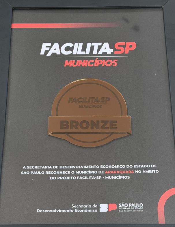 Araraquara avança na desburocratização e conquista Selo Bronze no Facilita SP