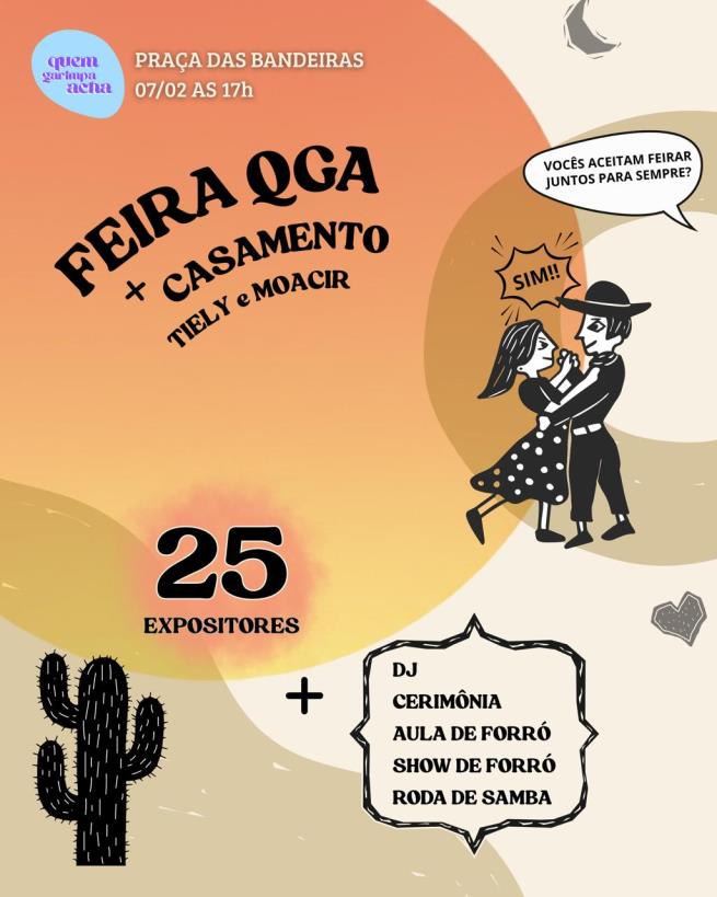 Praça das Bandeiras recebe “pocket feira” Quem Garimpa Acha
