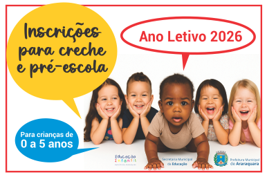 Prefeitura abre inscrições para creche e pré-escola em 1º de setembro