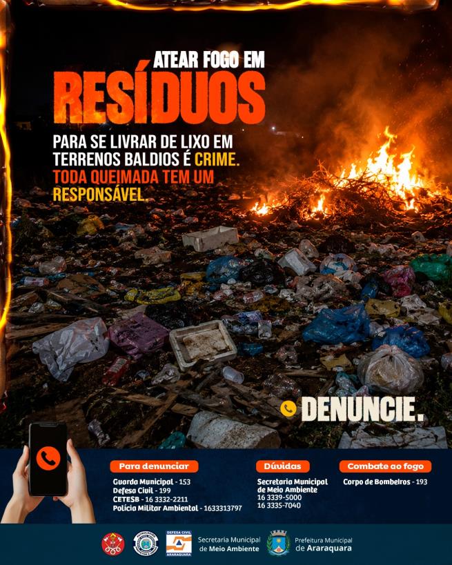 Prefeitura reforça conscientização sobre queimadas com campanha de prevenção
