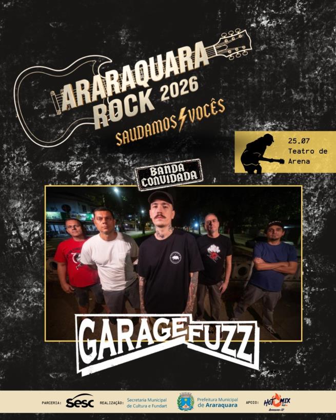 Garage Fuzz e Noturnall: mais duas bandas confirmadas na programação do Araraquara Rock 2026
