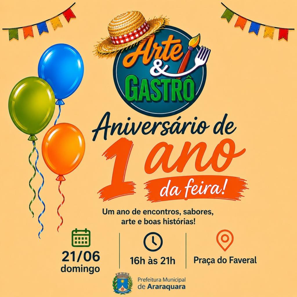 Feira Arte & Gastrô leva clima junino à Praça do Faveral