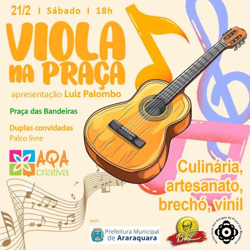 Sábado (21) tem “Viola na Praça” na programação da Feira Aqa Criativa