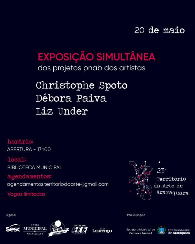 Exposições de artistas da cidade começam dia 20 na programação do Território da Arte