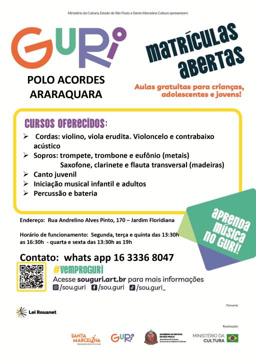 GURI está com inscrições abertas para o 2º semestre