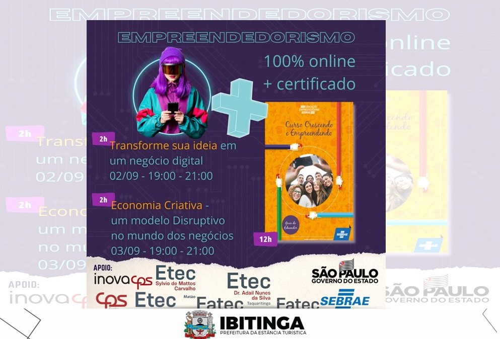 ETEC Ibitinga disponibiliza eventos gratuitos e abertos ao público em geral