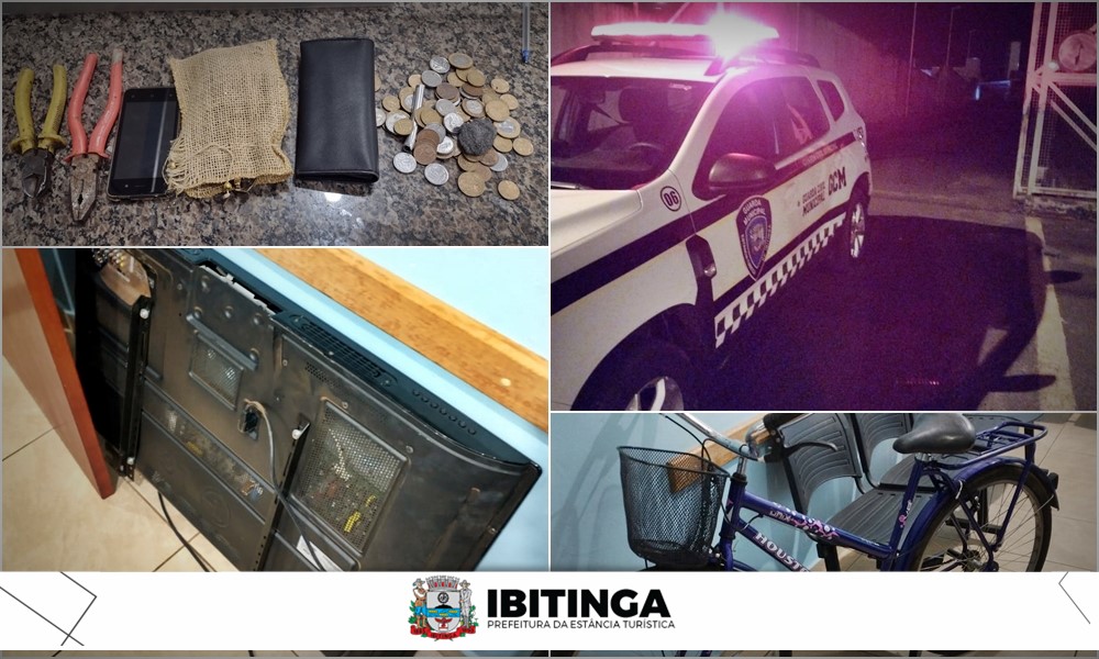 Ibitinga: Central de Monitoramento flagra e guardas civis apoiam captura de ladrão