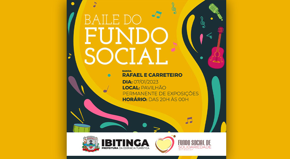 Baile do Fundo Social acontece neste sábado (7) com a Banda Rafael e Carreteiro