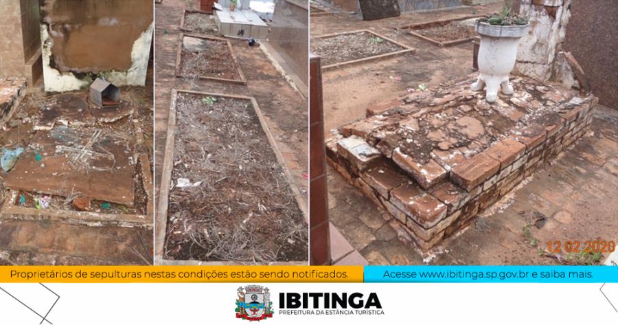 Prefeitura começa a notificar proprietários de sepulturas abandonadas no Cemitério