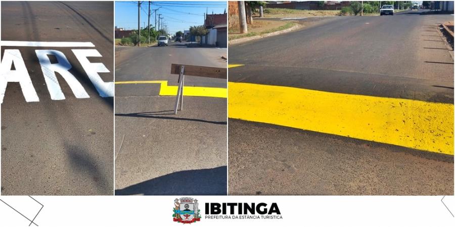 Bairro Santo Antônio recebe reforço de sinalização de solo