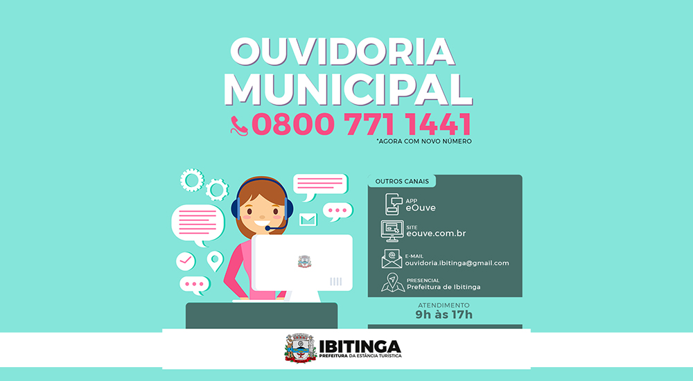 Ouvidoria Municipal agora tem novo número telefônico: 0800 771 1441