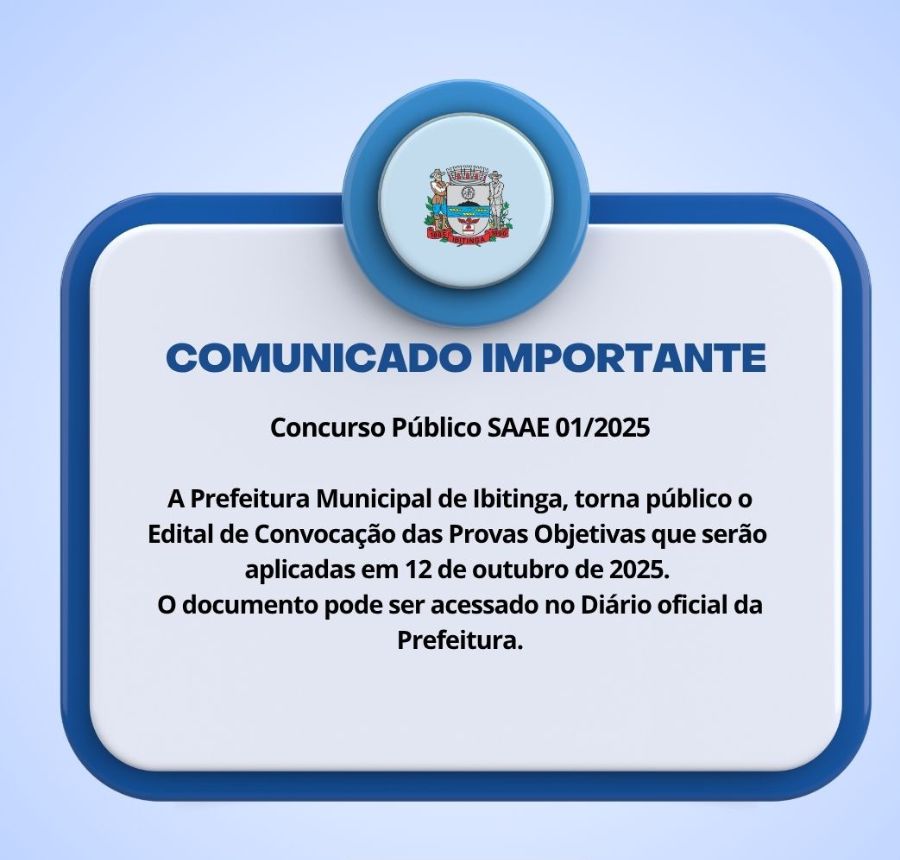 Locais de prova do Concurso Público do SAAE já estão disponíveis