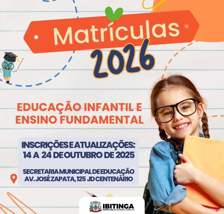 Matrículas para o ano letivo de 2026