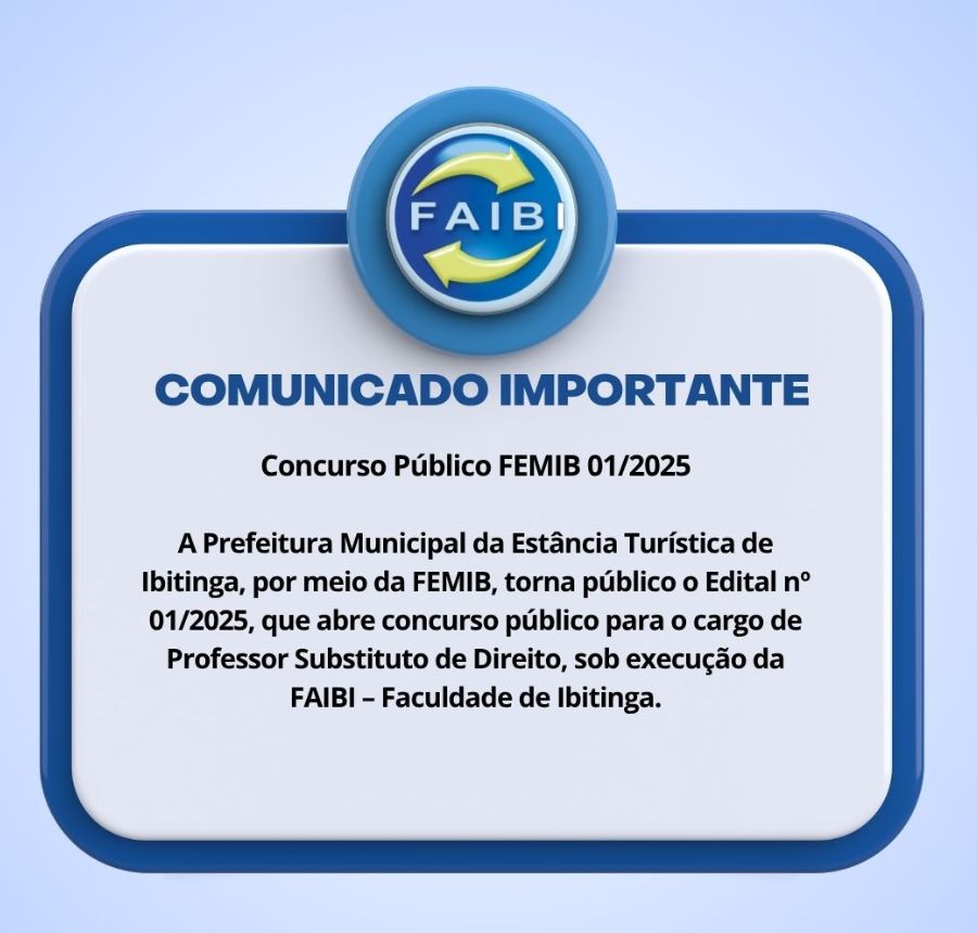 Concurso Público FEMIB nº 01/2025