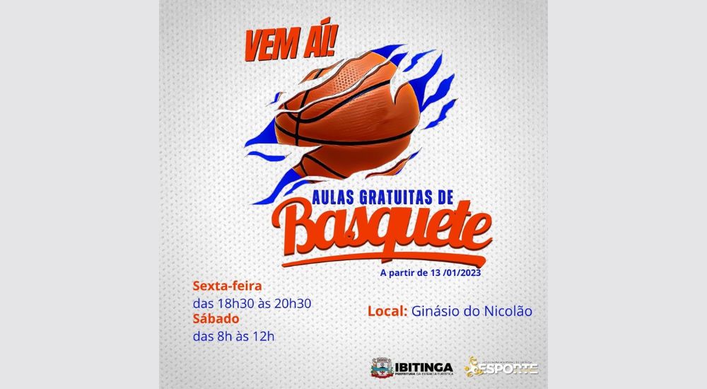 Esporte: Aulas gratuitas de basquete começam nesta sexta (13), no Nicolão 