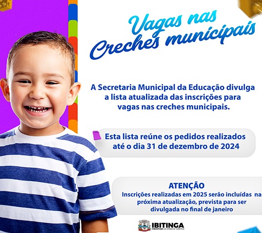 Atualização de Vagas nas Creches Municipais