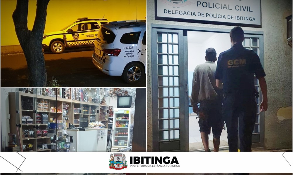 Ibitinga: Ladrões de loja são presos com apoio da Guarda Municipal