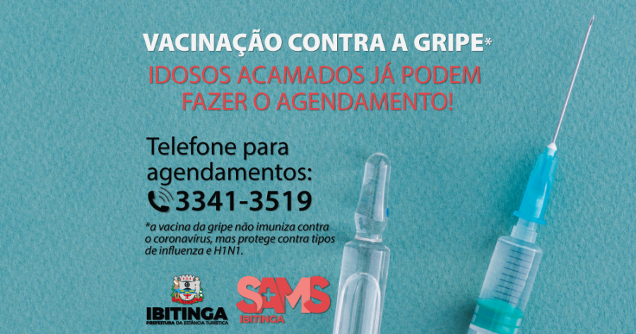 Ibitinga: Idosos acamados serão vacinados em casa contra a gripe; agende!