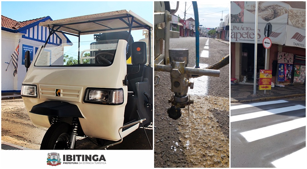 Centro de Ibitinga recebe reforço na sinalização de solo