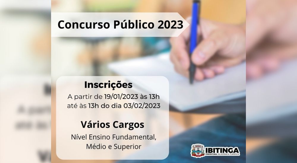 Concurso Público: Está aberto o edital Concurso Público, da Prefeitura de Ibitinga,  para vários cargos 