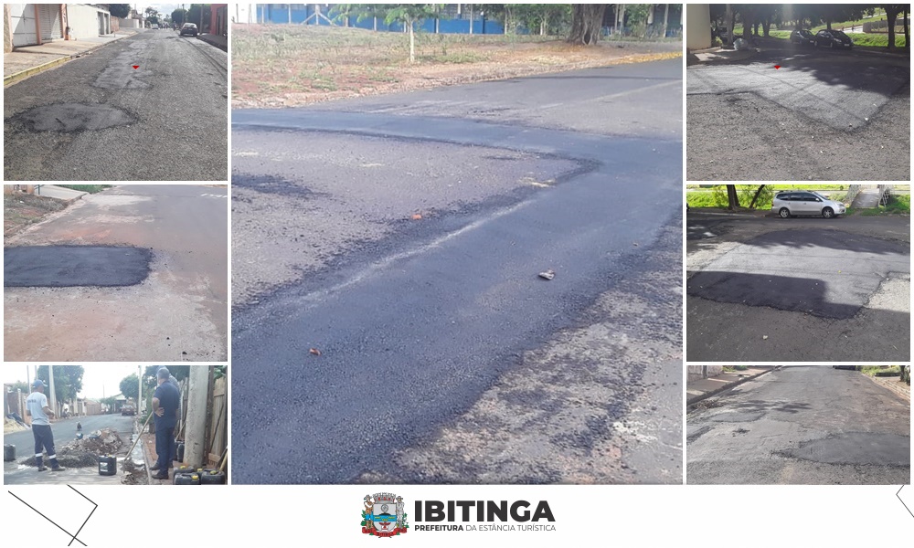 Prefeitura executou diversos reparos asfálticos na cidade esta semana