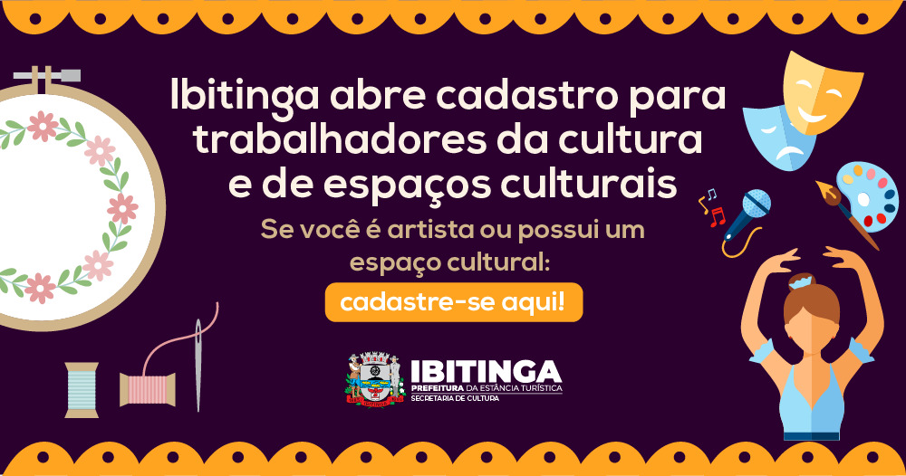 Ibitinga lança cadastramento para trabalhadores da cultura e espaços culturais