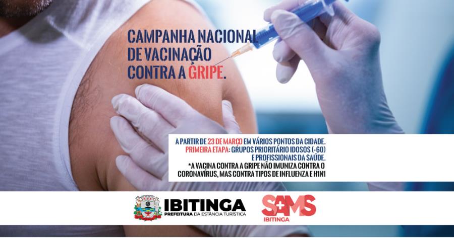 Ibitinga: vacinação contra a gripe recomeça nesta quinta-feira (26)