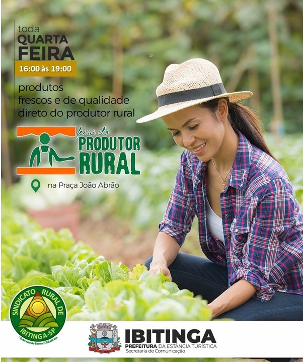 Feira do Produtor Rural acontece as quartas-feiras, na Praça João Abrão